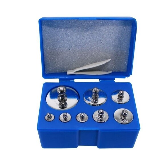 HFS(R) Scale Balance Calibration Weight Set - 10-1000G 8Pc Set with Case NEW - Picture 2 of 10